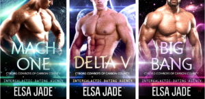Intergalactic Dating Agency Cyborg Cowboys of Carbon County science fiction romance by Elsa Jade