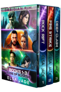Obsidian Rim: Edge of Sunrise Box Set Books 1-3 by Elsa Jade science fiction romance action adventure space opera